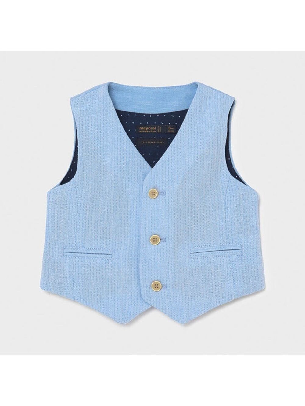 Mayoral Light Blue Kids Vest with Buttons